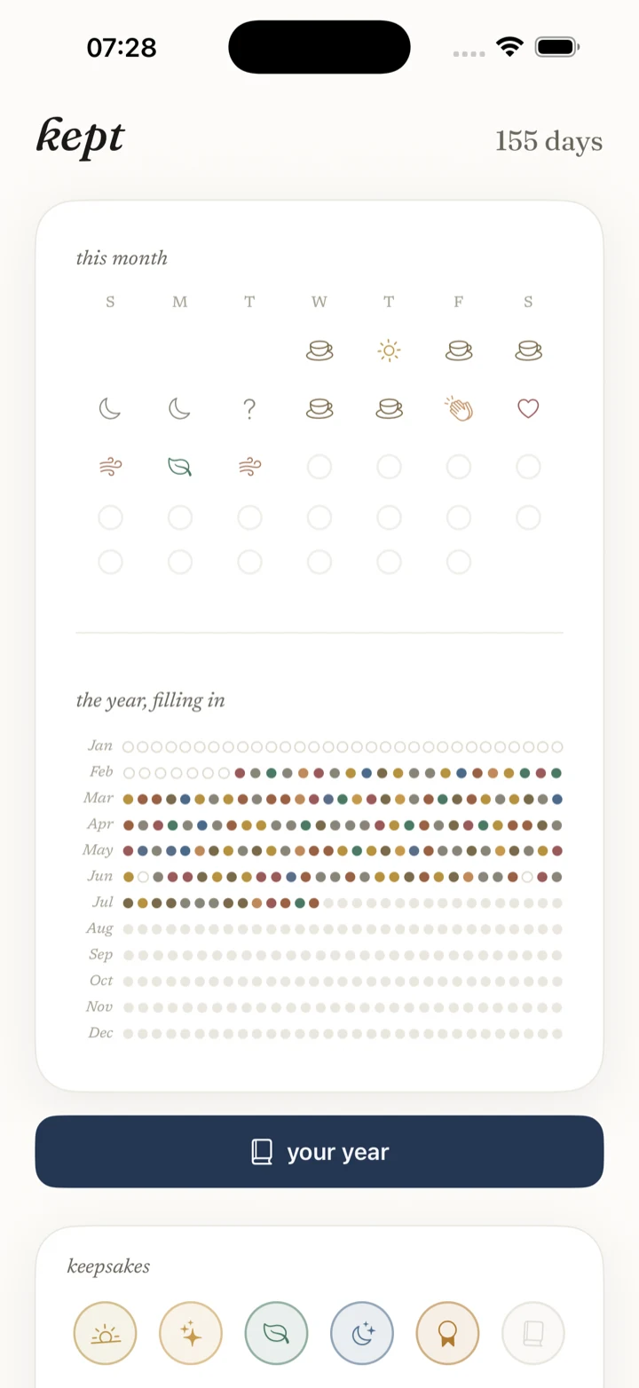 The month and the year